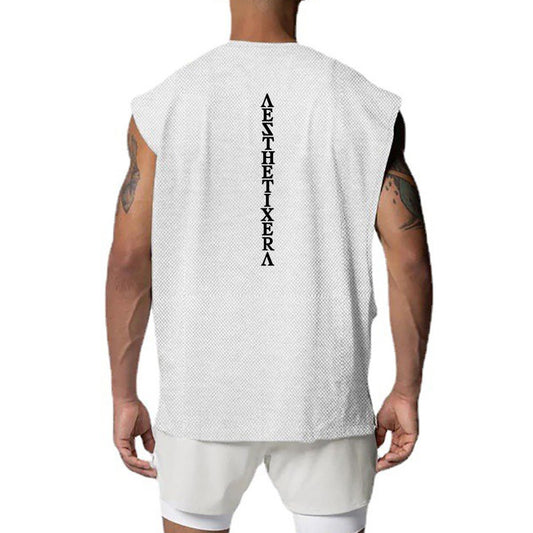 Mens Quick-dry Loose-fitting Casual Fitness Vest