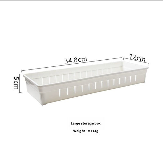 Kitchen Compartment Box-White-35 * 10.5 * 4.5cm-pp-1 piece