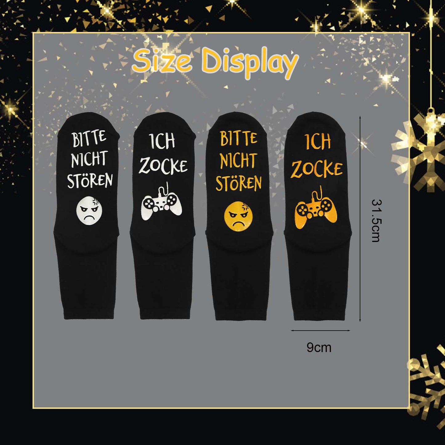 “Do Not Disturb” Socks—2 Pairs In Black/White And Black/Yellow, Funny Socks With A Message, Original Anniversary Gift For Couples, Humorous Socks To Give As Gifts—Anniversary Party Decorations