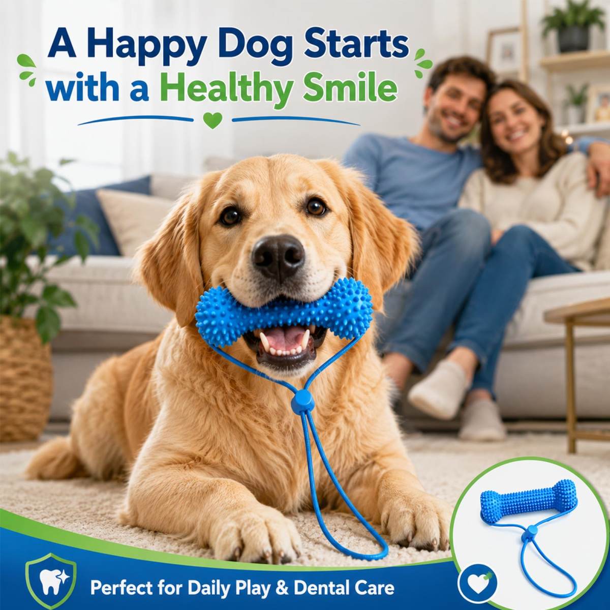 Dual-Action Canine Dental Prop, Dog Dental Chew Toy For Easier Teeth Brushing, Premium Pet Oral Care Accessory Perfect For Small Medium And Large Size Dogs  2PCS