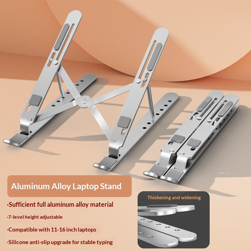 New Laptop Stand With Adjustable And Foldable Height, Aluminum Alloy Bracket With Cooling Fan