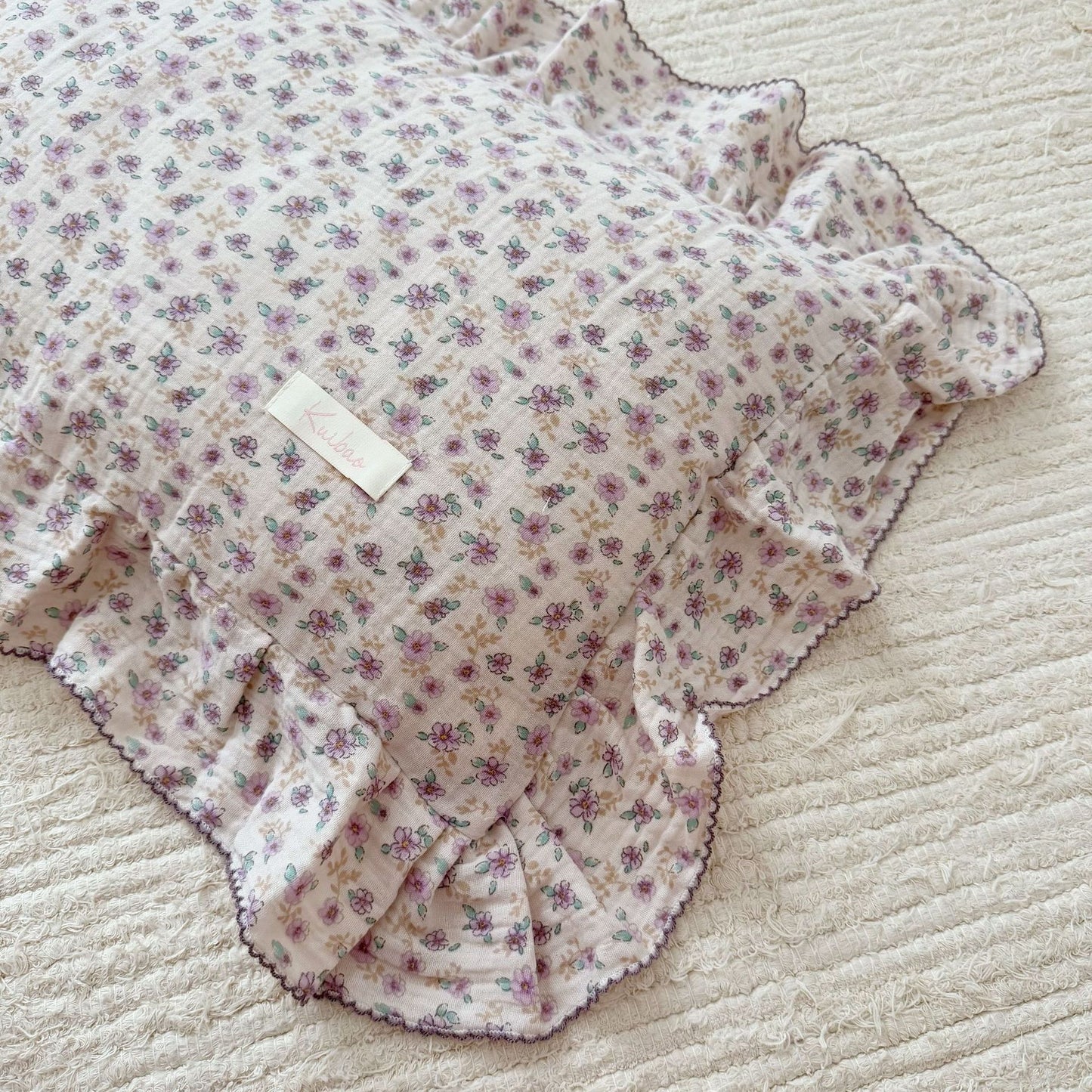 Korean-style Floral Cotton Gauze Pillowcase