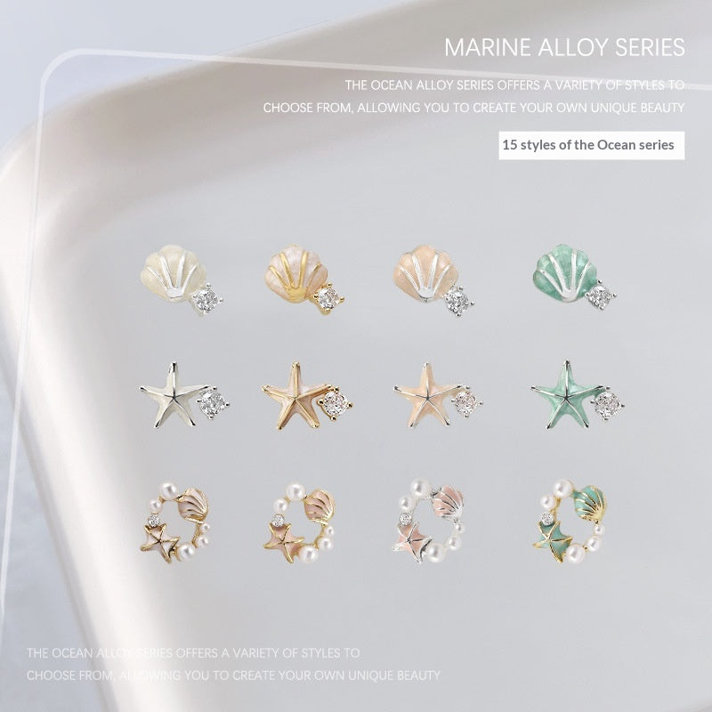 Metallic Ocean Series Nail Art Accessories