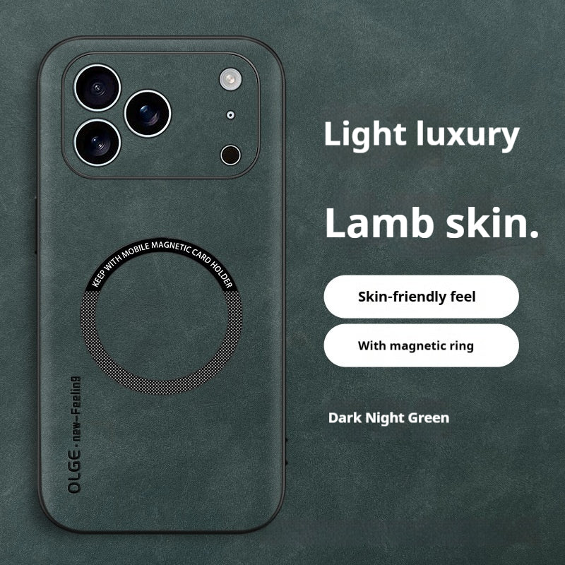 Magnetic Charging Phone Case Ultra Thin Leather