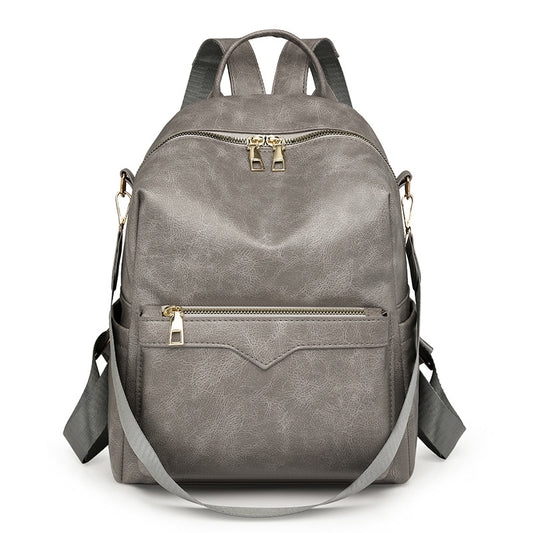 Korean-style Soft PU Large-Capacity Versatile SpringSummer New Arrival Womens Travel Backpack