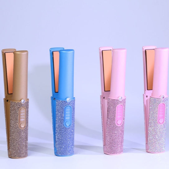 Mini Rechargeable Hair Straightenercurler Portable And Won't Damage Your Hair