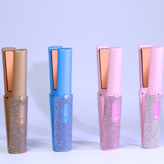 Mini Rechargeable Hair Straightenercurler Portable And Won't Damage Your Hair