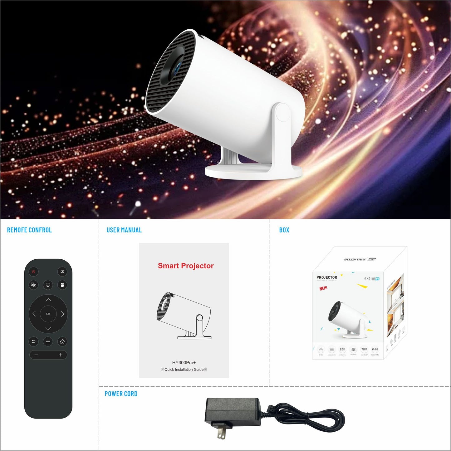 Amazon Bestseller HY300PRO Home Projector With Ultra-high-definition Wall Projection