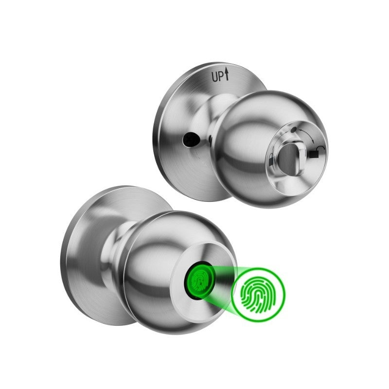 Spherical Smart Fingerprint Lock Graffiti APP Bluetooth Wooden Door Indoor
