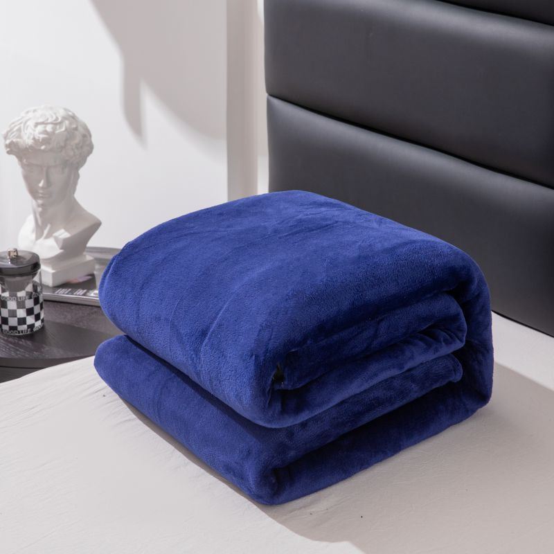 Solid Color Coral Fleece Yoga Blanket