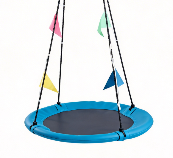 Rainbow Disc Swing, Children's Outdoor Courtyard Swing, Includes Assembly Accessories