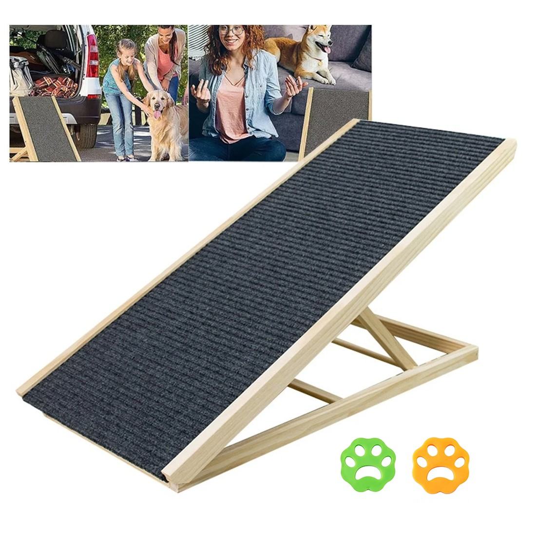 Adjustable Heights Dog Pet Ramp Foldable Stairs Non-Slip Ramp For Car Bed Sofa