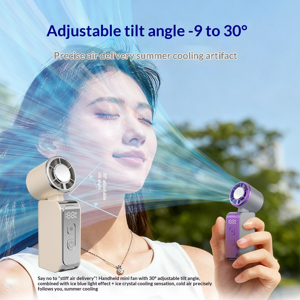 Dual-Use Semiconductor Cooling Ice Pack Portable USB Powerful Fan