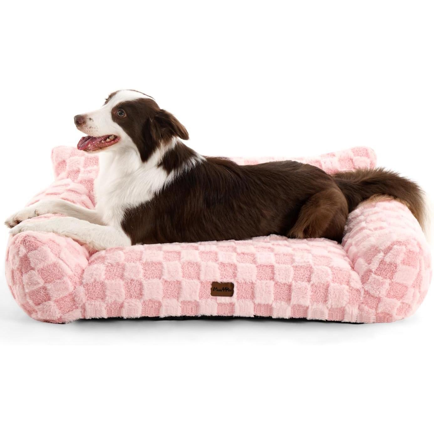 Made4Pets Medium Sage Green Plaid Pet Sofa Bed,Pickup Only
