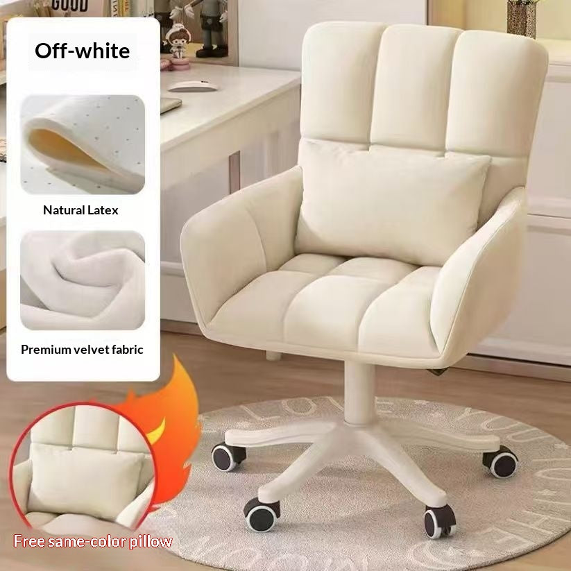 Elevating And Swiveling Makeup Chair With Backrest For The Bedroom