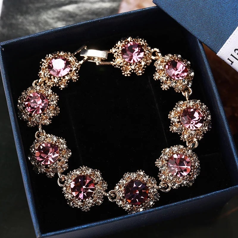 Super Flash Rhinestone Vintage Bracelet Women's Korean