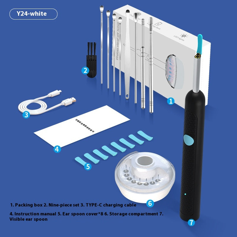 Visual Earpick With Charging Base HD Intelligent Luminous