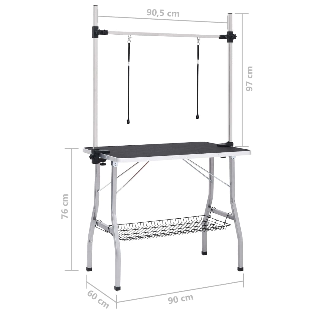 Adjustable Grooming Table for Dogs with 2 Loops