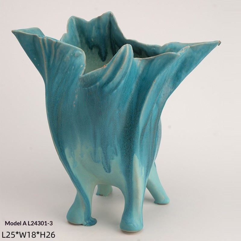 Handmade Ceramic Vase Home Showroom Desktop Ceramic Flower Arrangement Decorative Ornaments