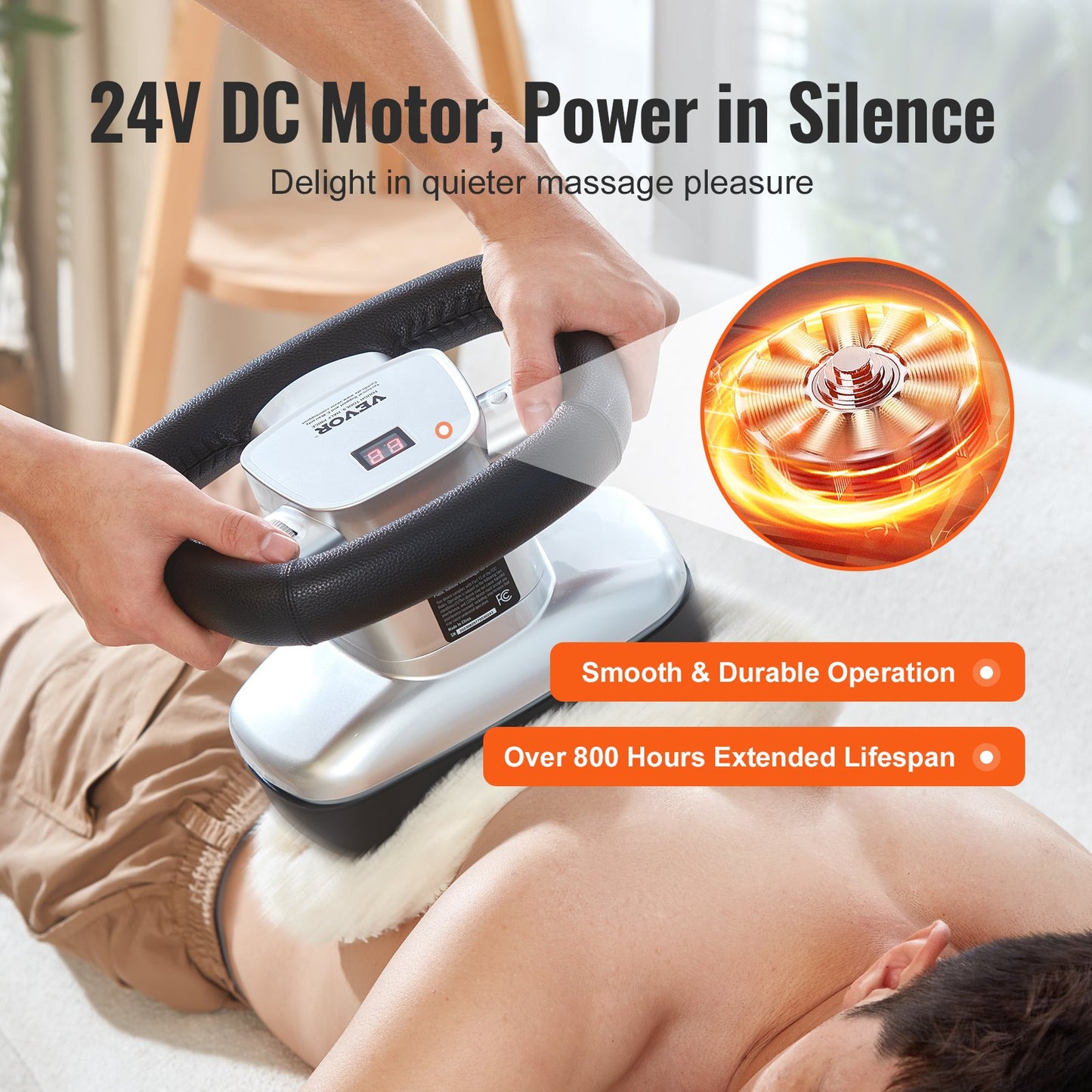 Chiropractic Massager, 400-4600rpm Variable Speed Professional Vibrating Therapy Massager, Handheld Therapeutic Orbital Body Massager For Back, Neck, Shoulder Muscle Pain Relief