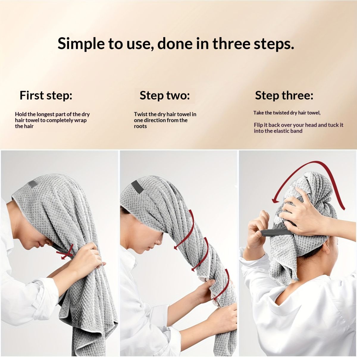 Microfiber Water Absorbing Coral Fleece Hair Towel