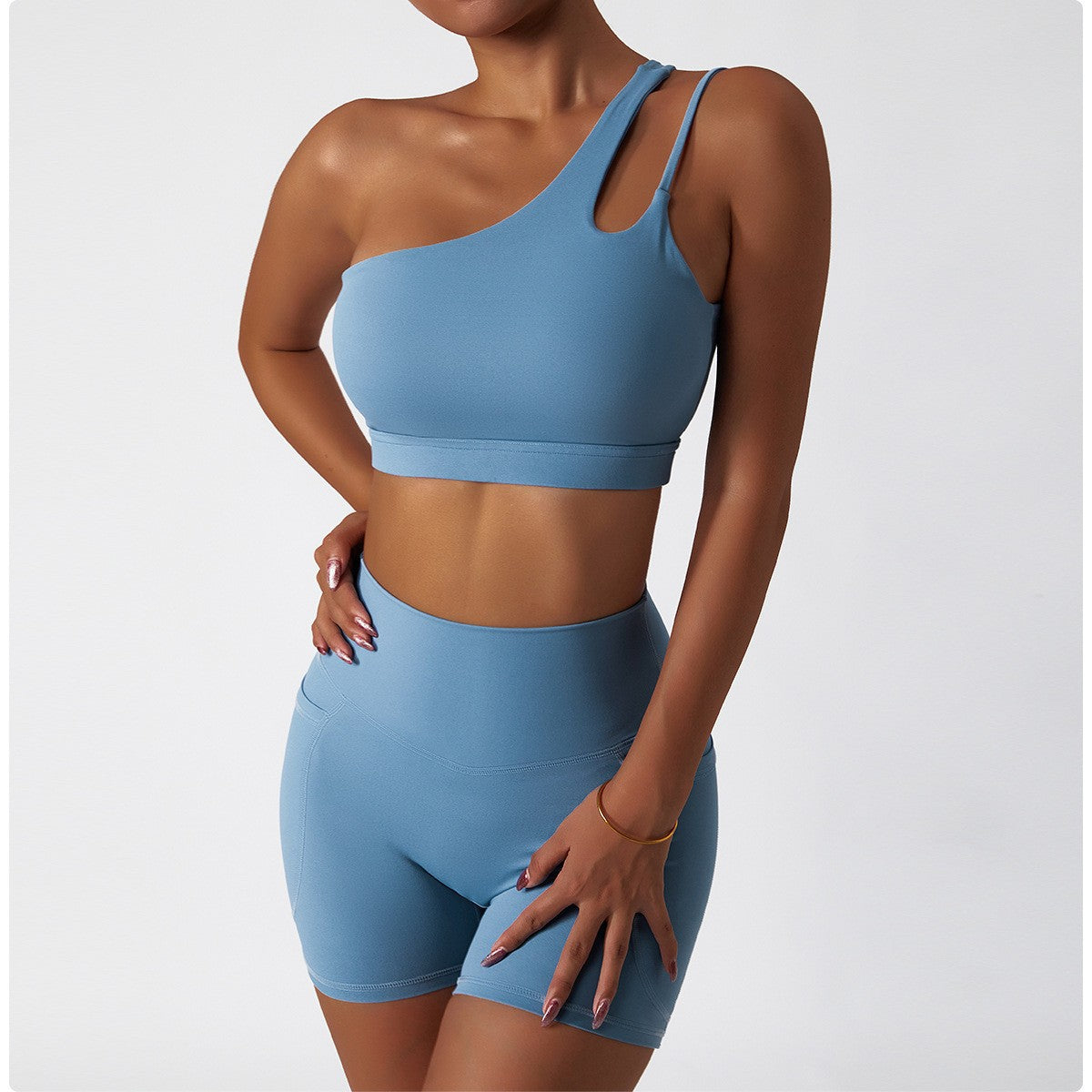 Irregular-Strap Running And Fitness Tank Top