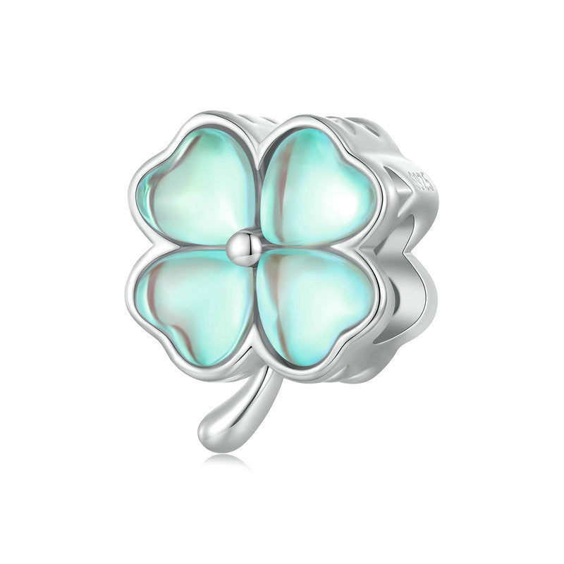 Lucky Four-leaf Clover Bead Set For DIY S925 Sterling Silver Bracelet Accessories