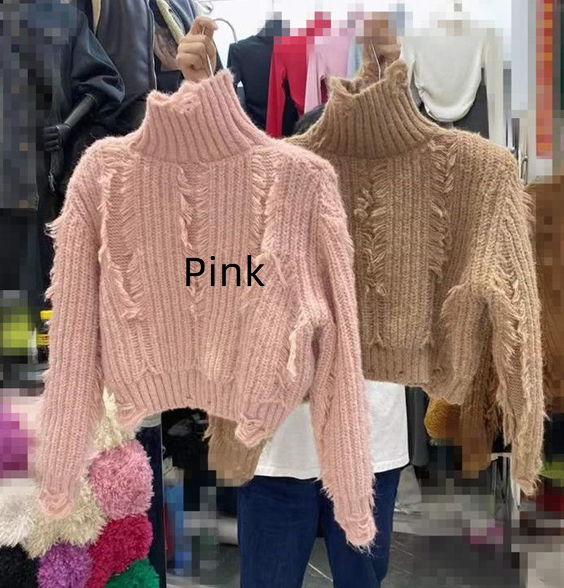 Thickened Gentle Style Korean Knitted Top