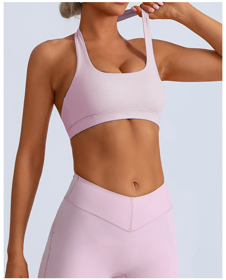 Workout Bra Chest Pad Beauty Back High Elastic Quick-drying