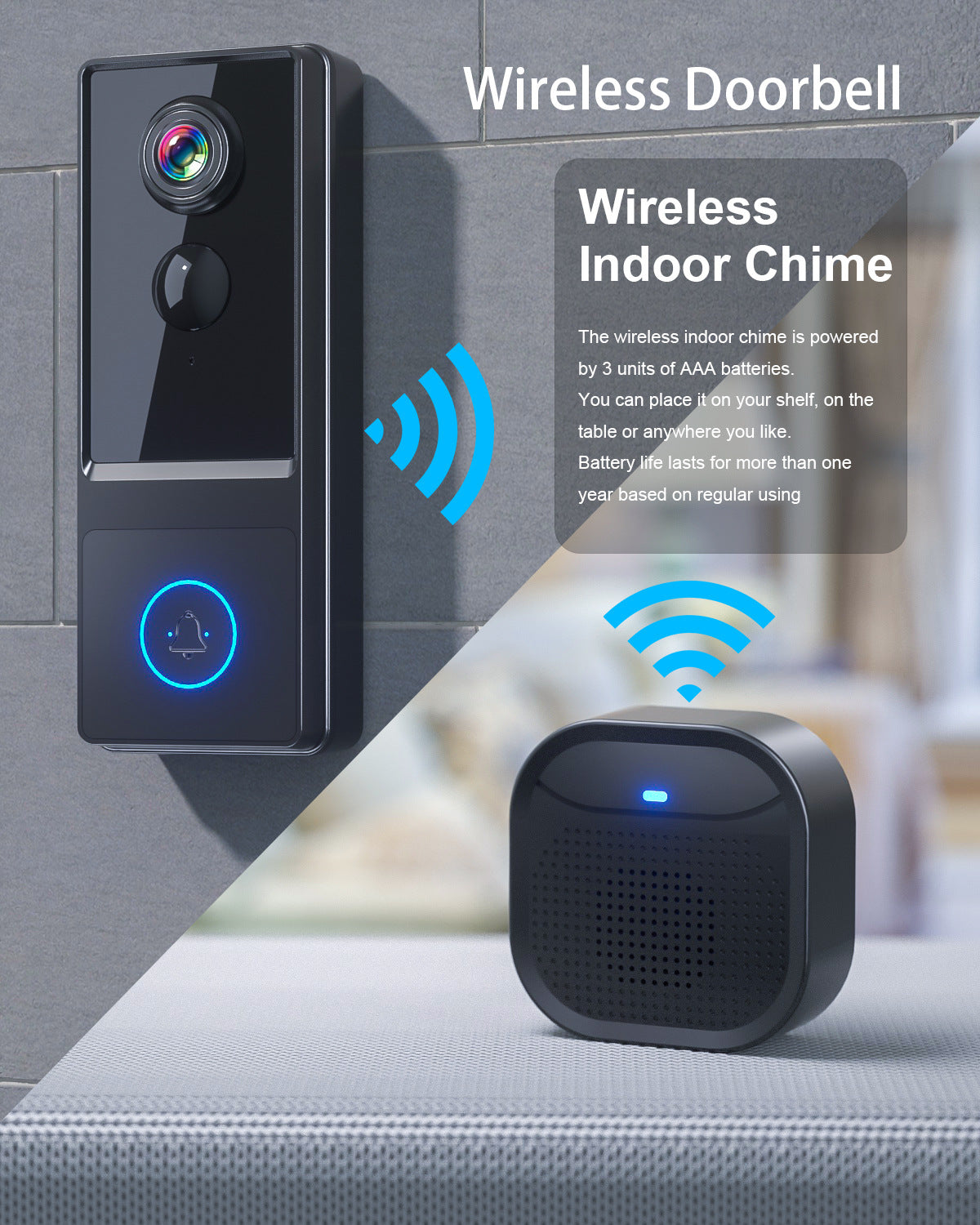 Home Smart Wireless Video Doorbell Recorder