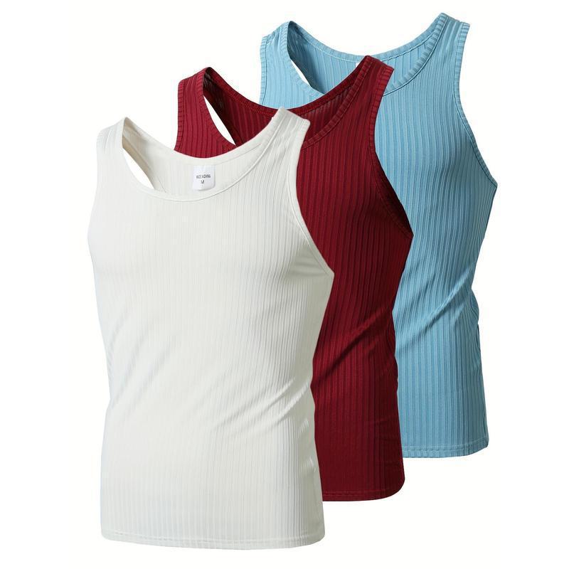 Men's Fitness Tank Tops Multi-Color 3-Piece Set
