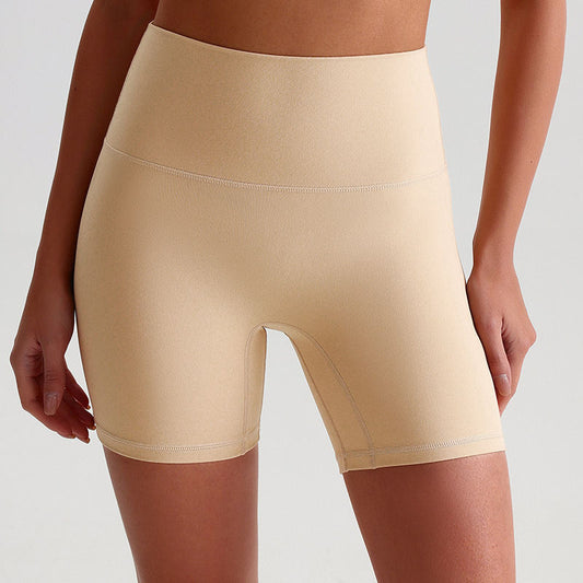 Double-sided Brushed Nude Feel Tight Stretch Sports Fitness Shorts Yoga Shorts