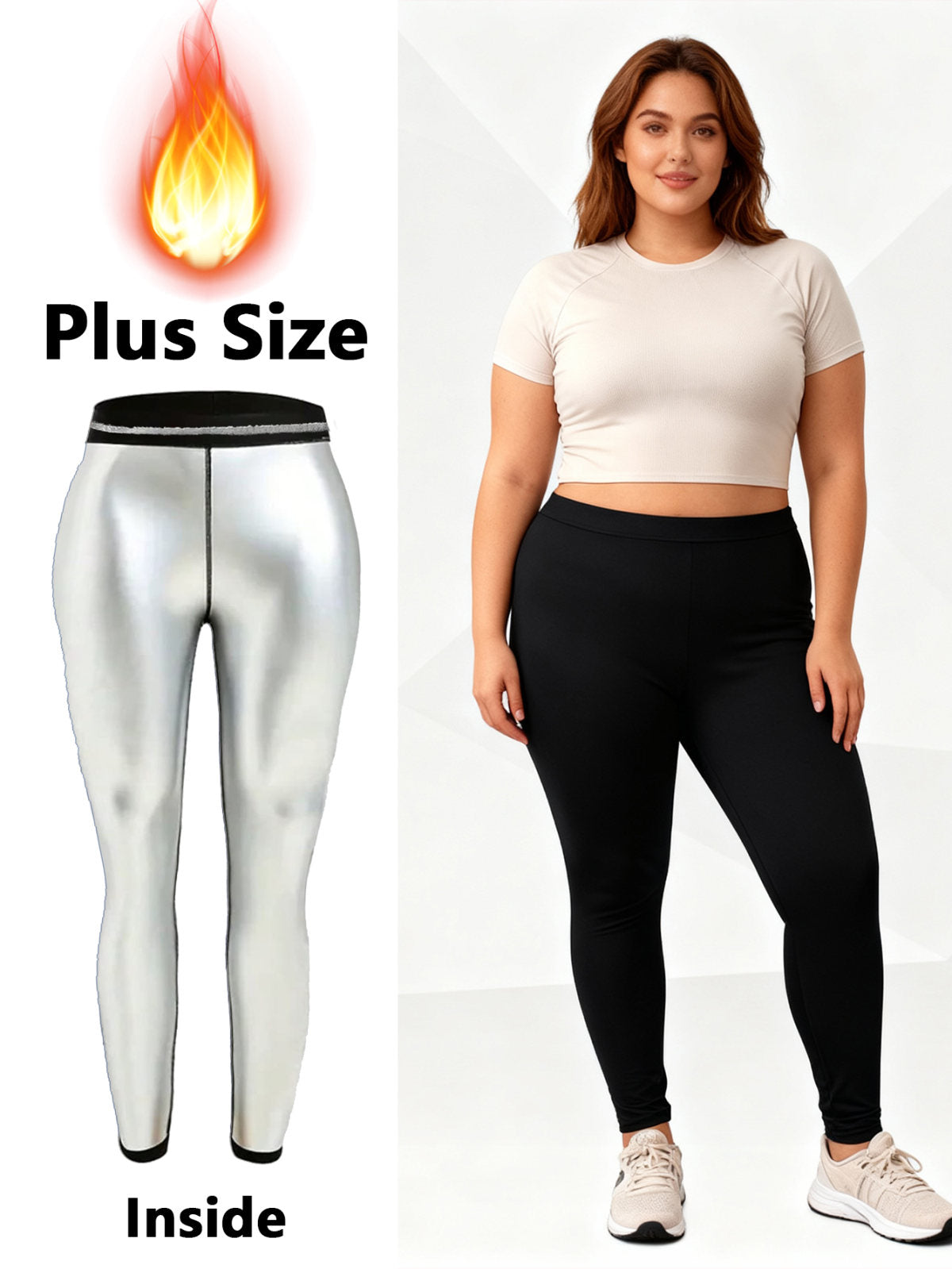 Plus Size Weight Loss Sauna Sweat Pants Slimming Compression Workout Thermo Waist Trainer For Women Leggings Body Shaper