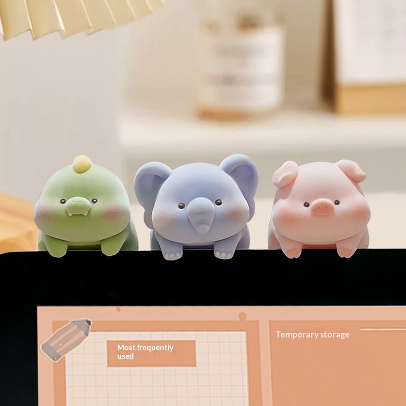 Fluffy Office Desk Monitor Screen Computer Decor