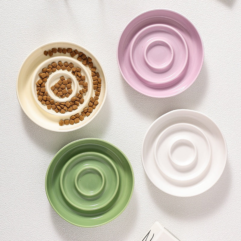 Ceramic Slow Feeding Bowl Cervical Spine Protection