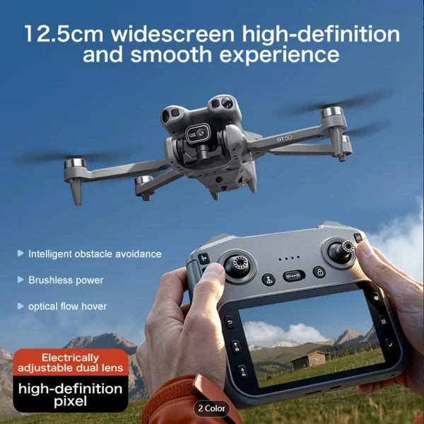 GT50 Drone With Camera, HD Screen Remote Control Drone, Supports APP Control, Real-time Video Remote Control Quadcopter, 4K Video Shooting, Equipped With Battery, Birthday Gift Indoor-Outdoor Drone Ai