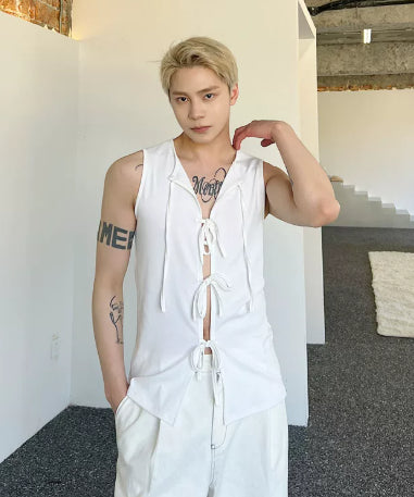 Abstinence Style Slim Fit Internet Celebrity Vest Men's Korean Version Trend