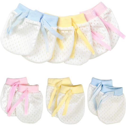 6 Pairs Of Newborn Anti-Scratch Mittens, Cotton Mittens, Anti-Scratch Gloves, Infant Boys' Anti-Scratch Mittens For Care (4–12 Months)