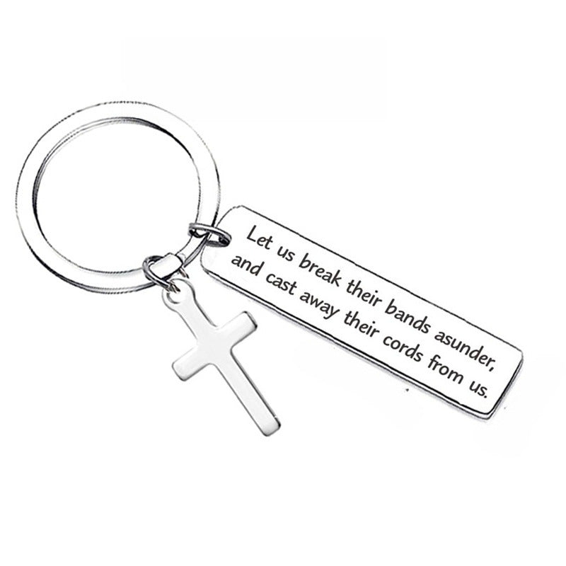 Best-selling Engraved Jewelry Cross Keychain For Bags