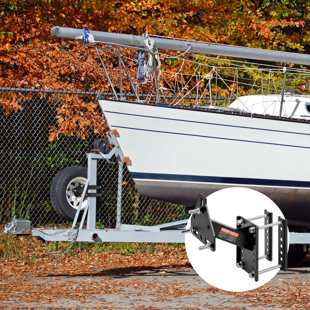Spare Tire Carrier, Trailer Spare Tire Mount, 160 Lbs Capacity, Utility Trailer Accessories Fits Most