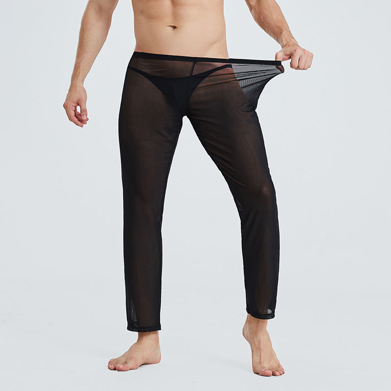 Mesh Men's Semi Transparent Loose Yoga Pants