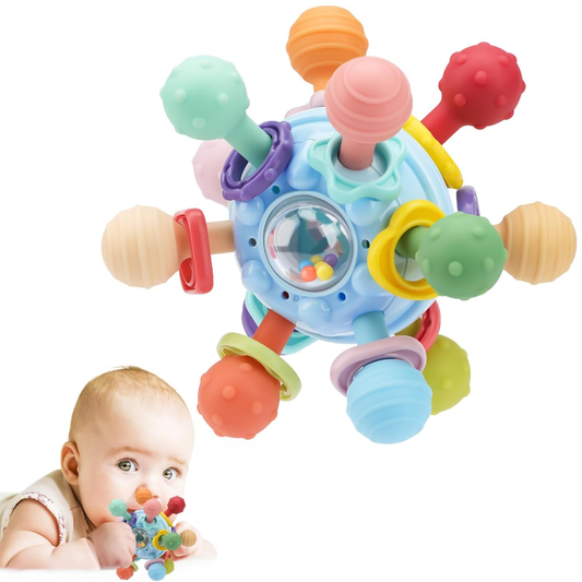 Baby Montessori Sensory Toys For  Baby Teether Teething Toys For Babies 0 3 6 9 12 18 Months Newborn Infant Learning Developmental Toys