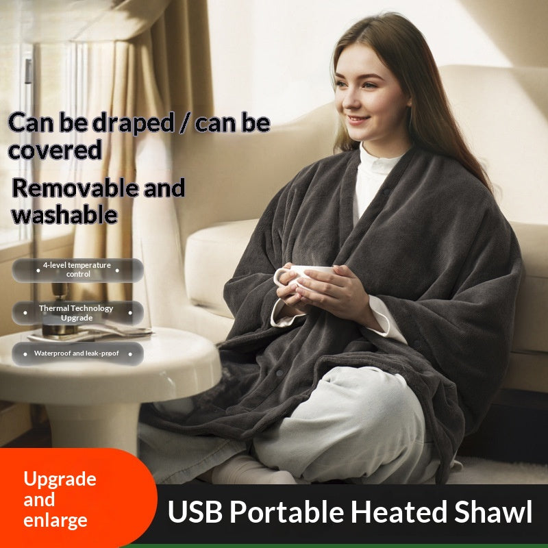 Electric Heated Shawl USB Outdoor Camping Sleeping Pad Body-Warming Heating Blanket