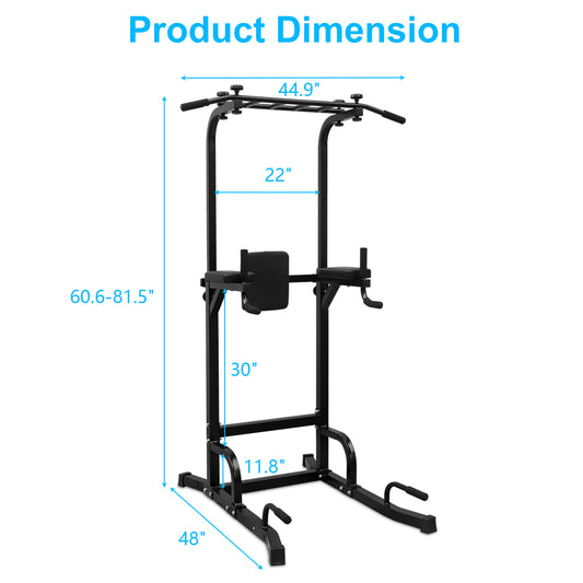 Power Tower Pull Up Bar Workout Dip Station For Strength Training, Suitable For Home Gym Fitness
