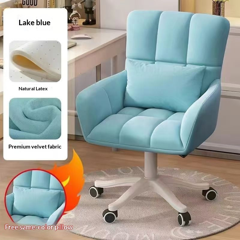 Elevating And Swiveling Makeup Chair With Backrest For The Bedroom