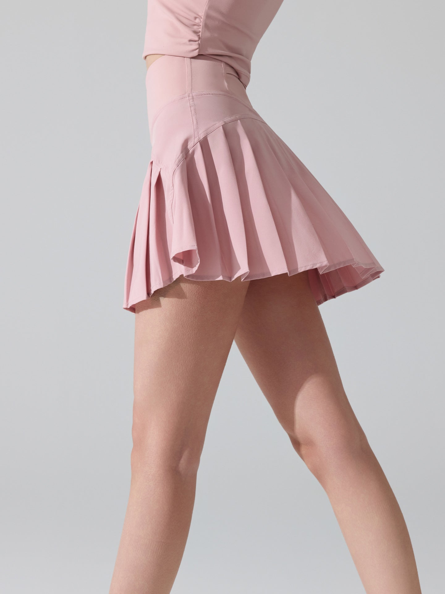Cross-Border Tennis Skirt, Anti-Exposure, Antibacterial, Naked-Feel Sports Short Skirt, Breathable Running Training Badminton Yoga Fitness Skirt