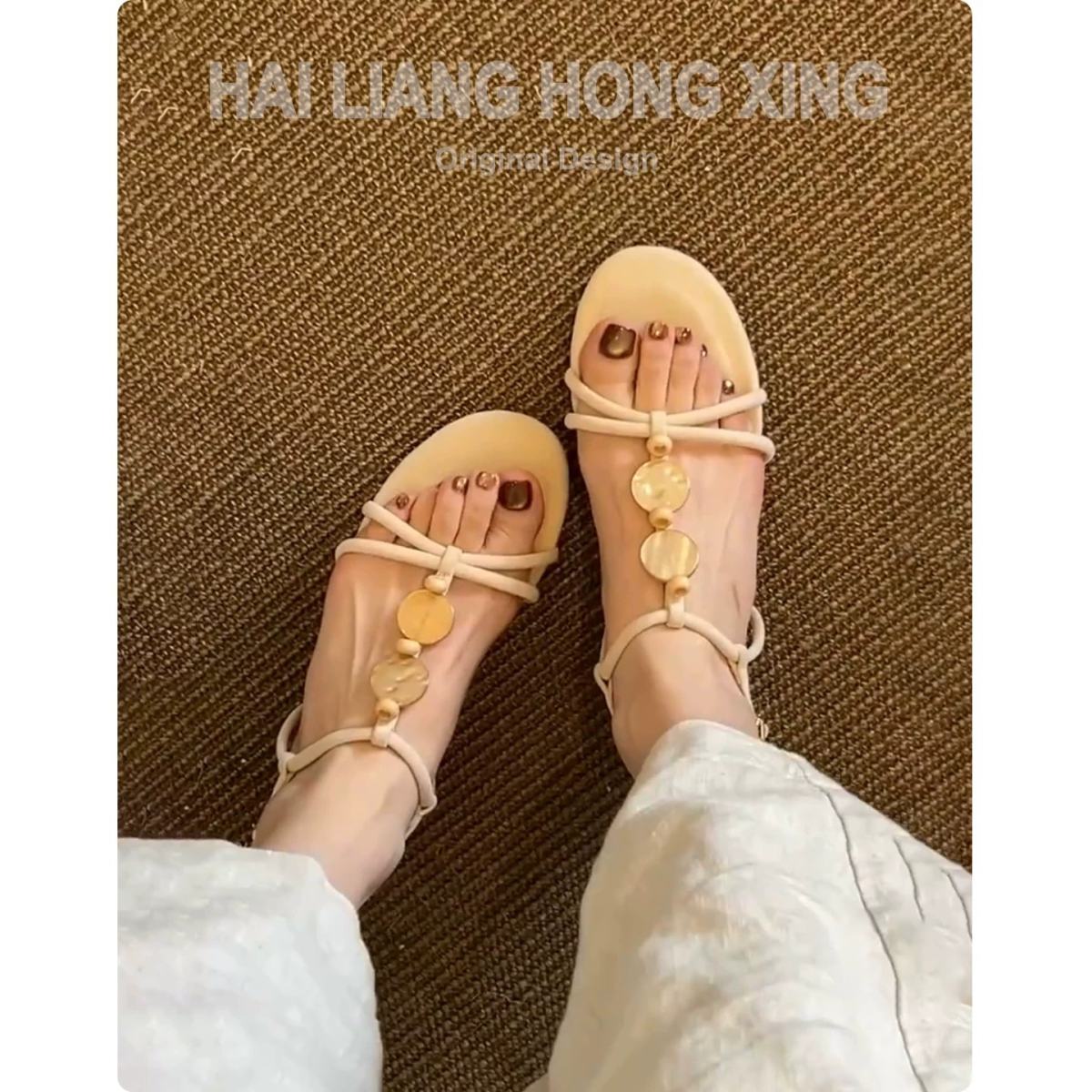 Women's French Open Toe Sandals, New Summer Outdoor Roman Sandals, Elegant Block Heel Casual Shoes, Perfect For Matching Dresses