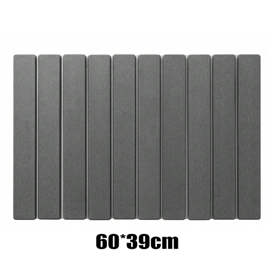 Foldable Diatomite Drying Mat Absorbent Draining Quick Dry Nonslip Pad Kitchen--Dark Gray
