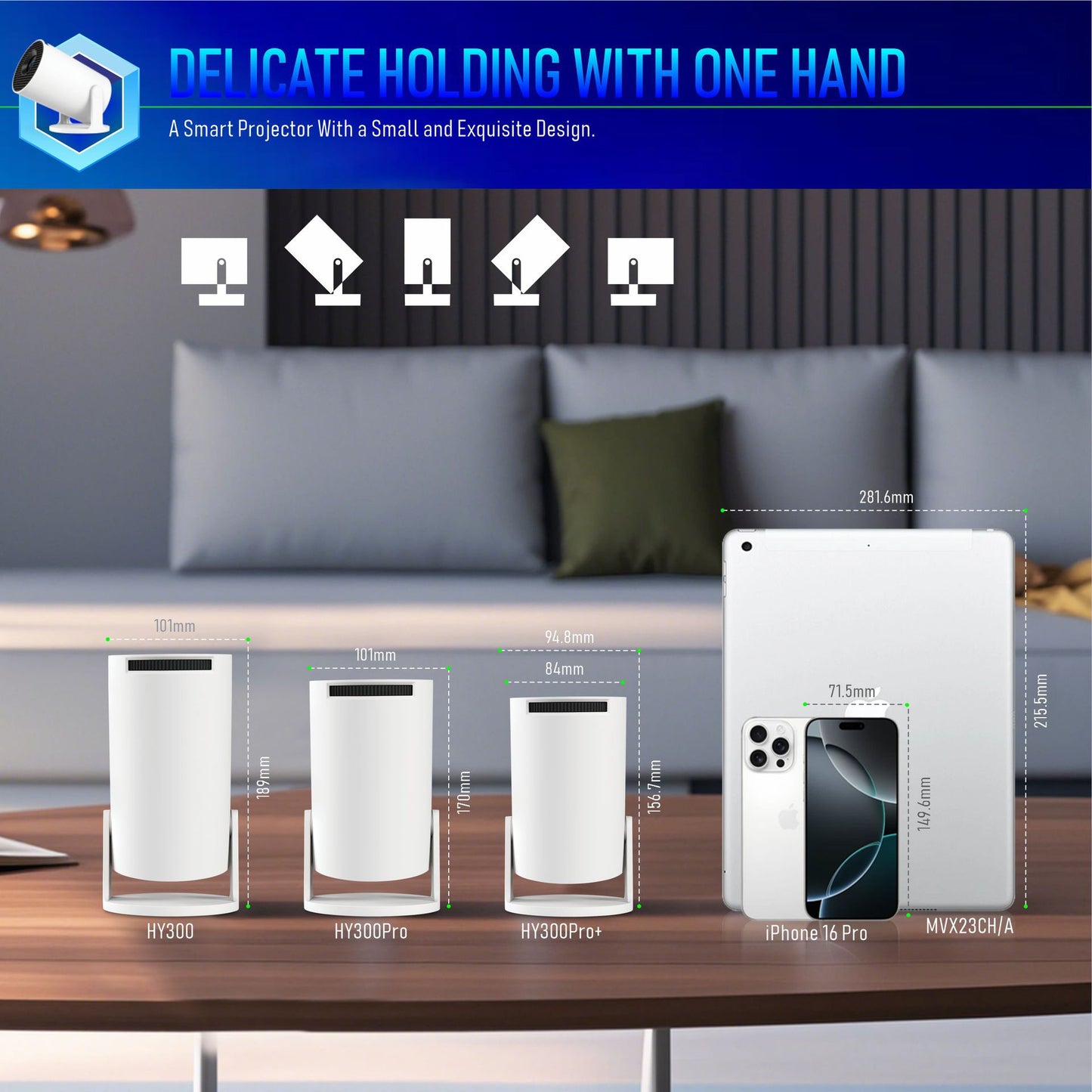 Amazon Bestseller HY300PRO Home Projector With Ultra-high-definition Wall Projection