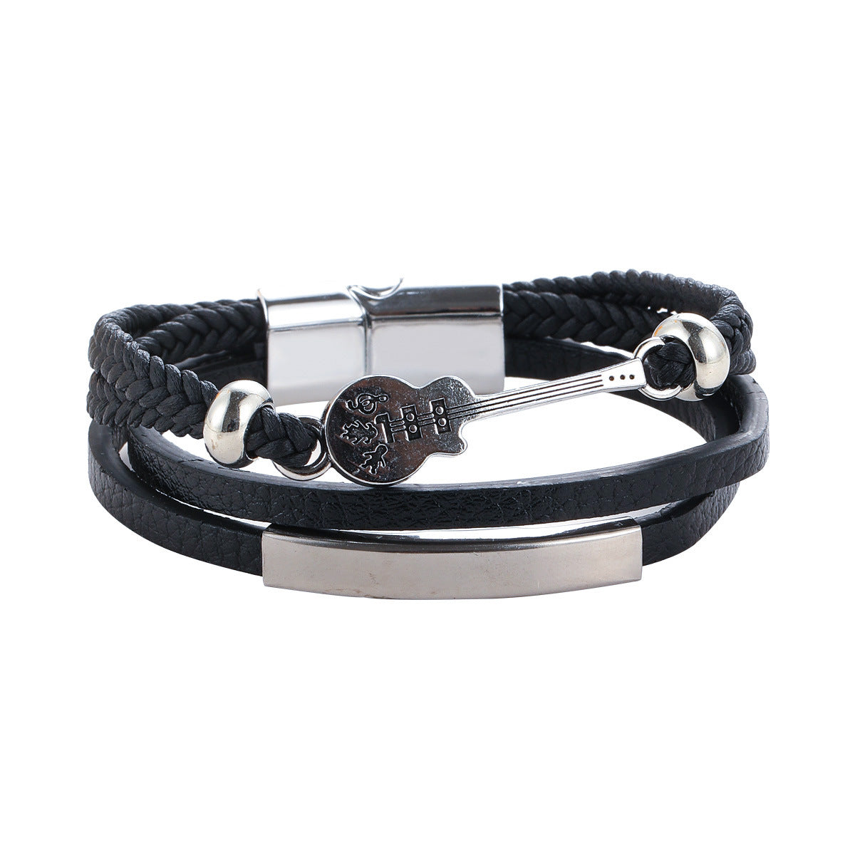 Punk-style Mens Fashion Creative Multi-layer Leather Bracelet